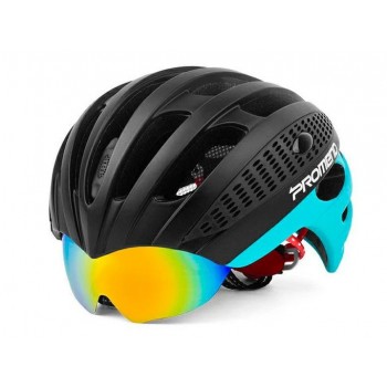 Шлем велосипедный PROMEND G3 черно-голубой