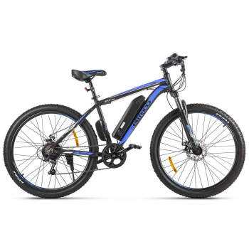 Электровелосипед велогибрид Eltreco XT 600 D черно-синий